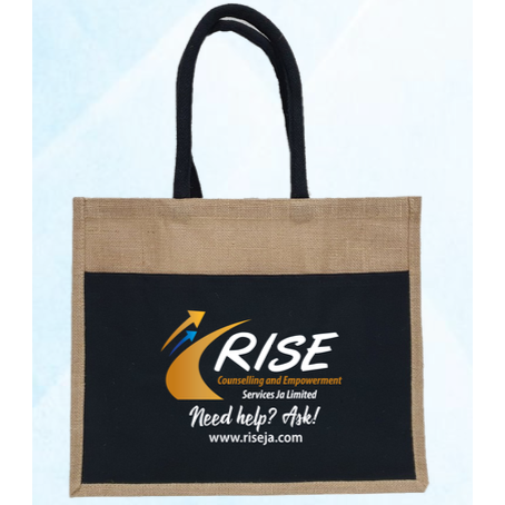 Large Jute Burlap Tote Bags with Front Canvas Pocket